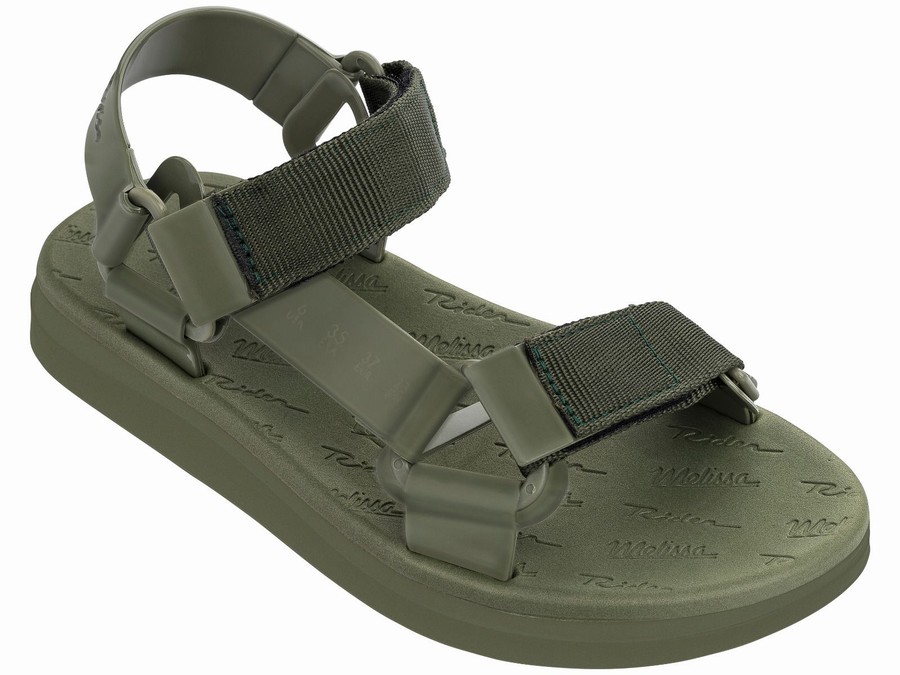 Sandalias Melissa Rider Papete Mujer - Verde - Argentina XMA-235167